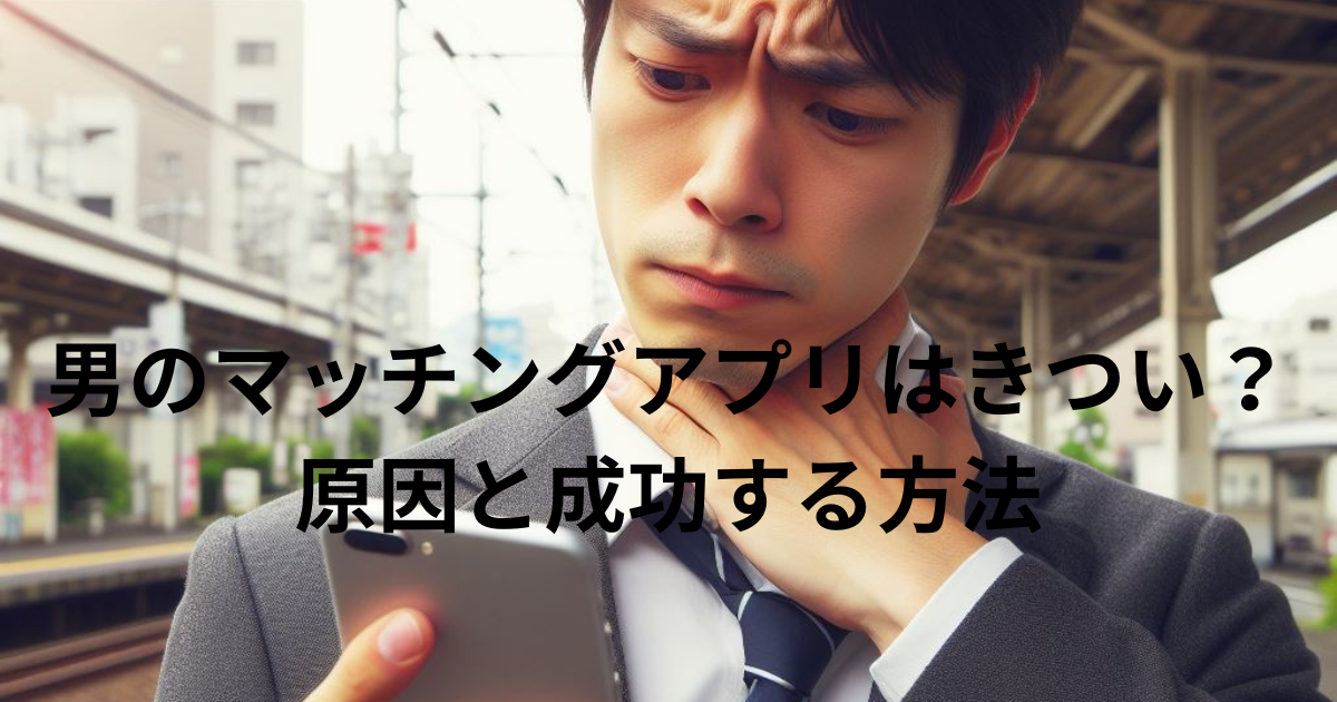 男のマッチングアプリはきつい？原因と成功する方法